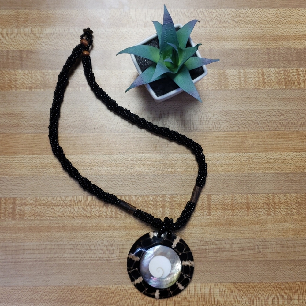 Artisan Made Turtle,Abalone,Beach Shell Necklace - image 1